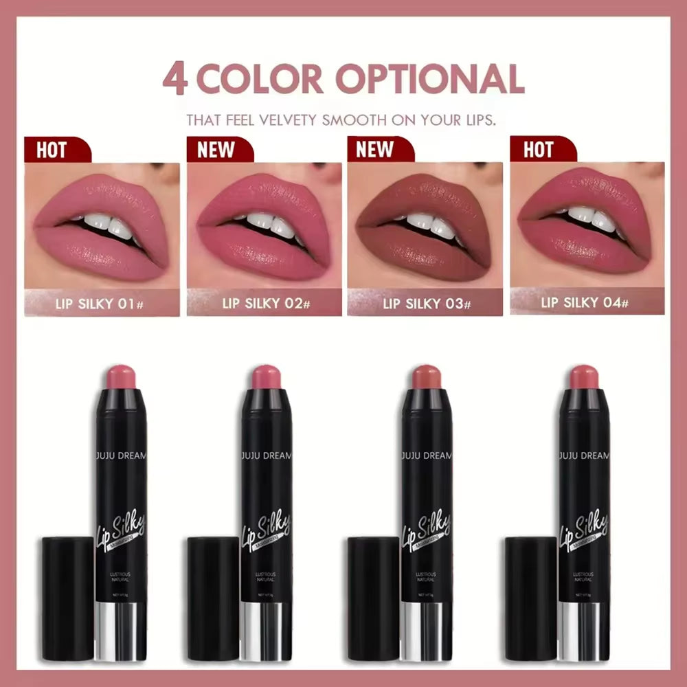Matte Lipstick Pen 4 Colors Waterproof Long-Lasting Non-Fading Multi-Look Lip Makeup Safe Certified Unisex