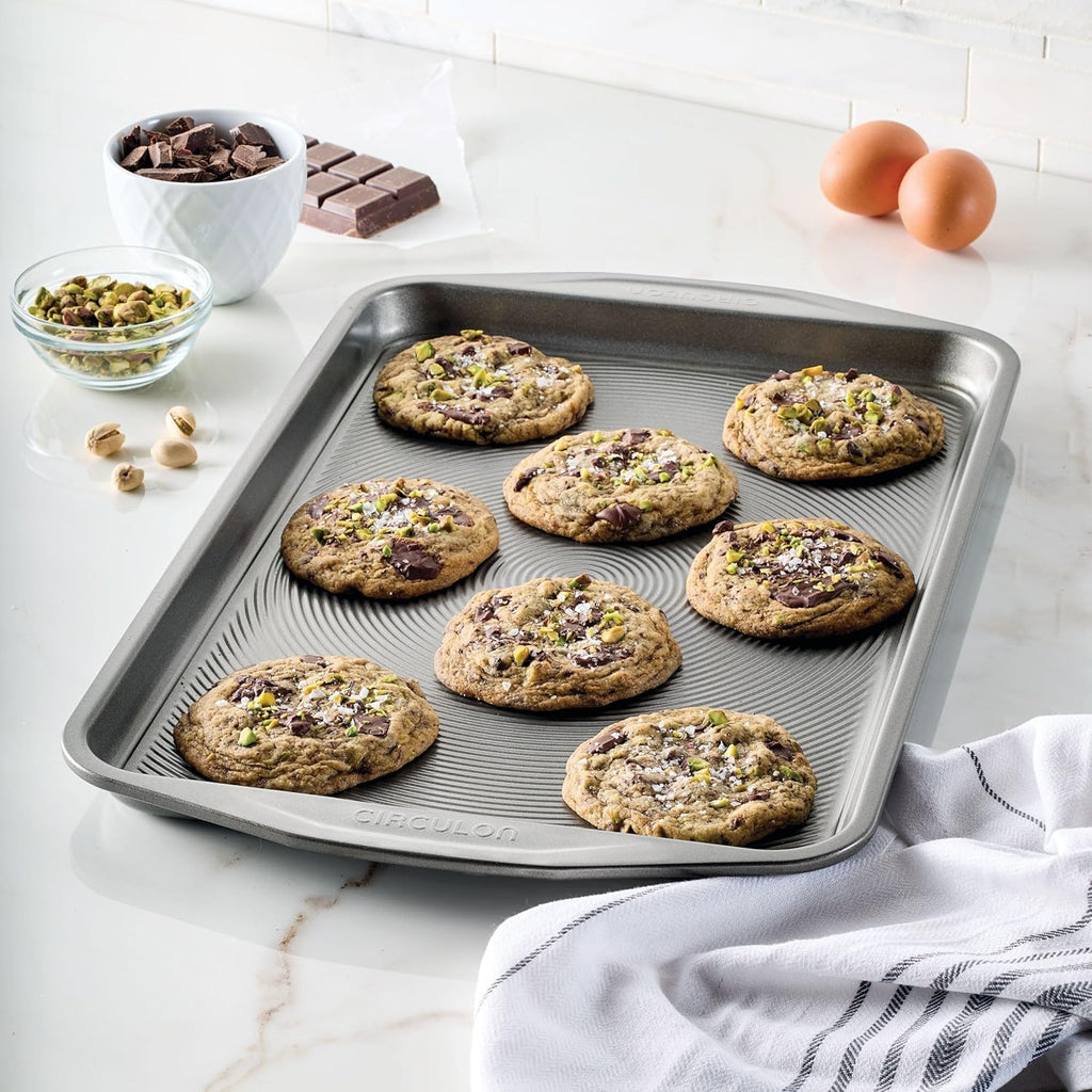 Nonstick Bakeware, Nonstick Cookie Sheet / Baking Sheet - 11 Inch X 17 Inch, Dark Gray