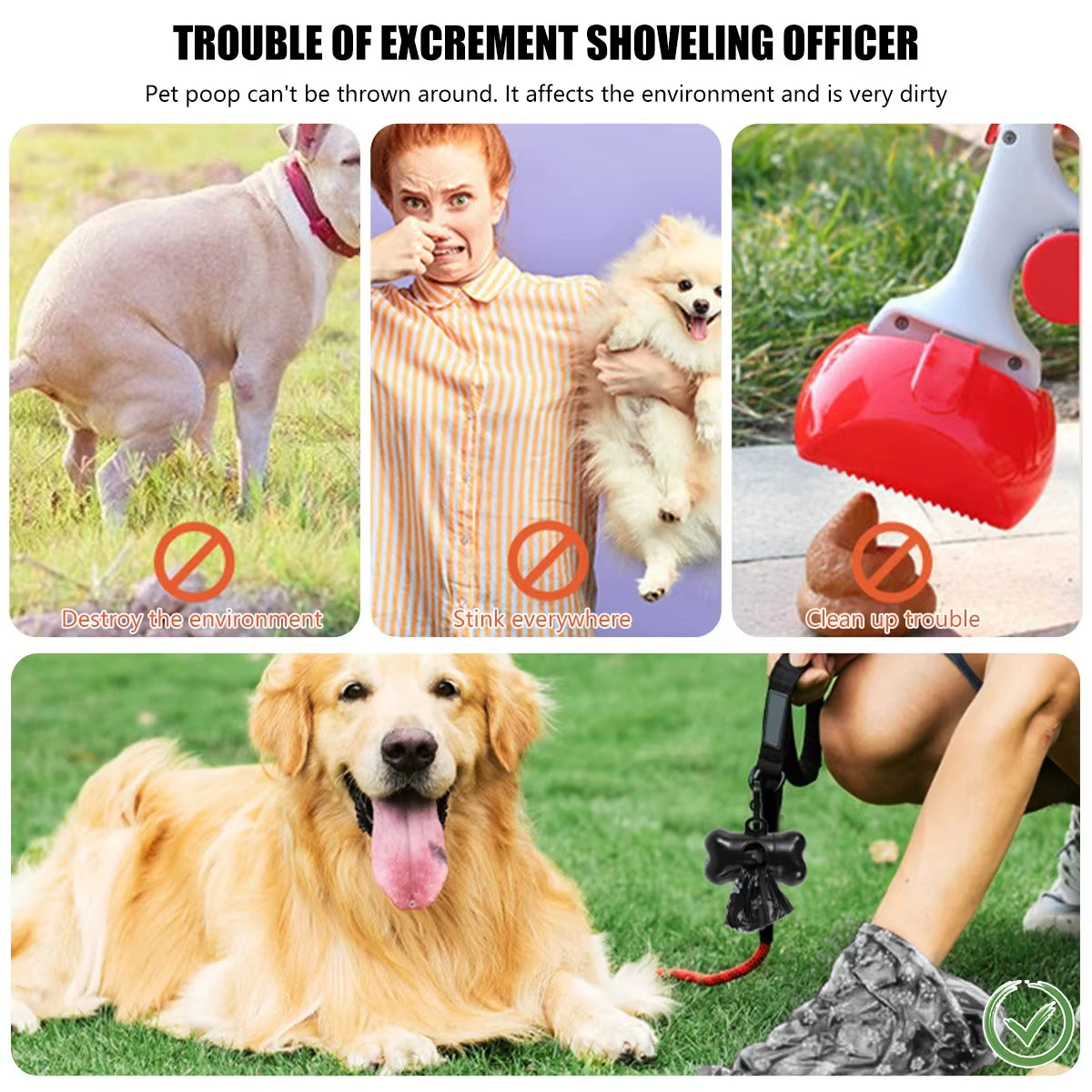2/40Rolls Pet Dog Poop Bags Dispenser Collector Garbage Bag Puppy Cat Pooper Scooper Bag Small Rolls Outdoor Clean Pets Supplies