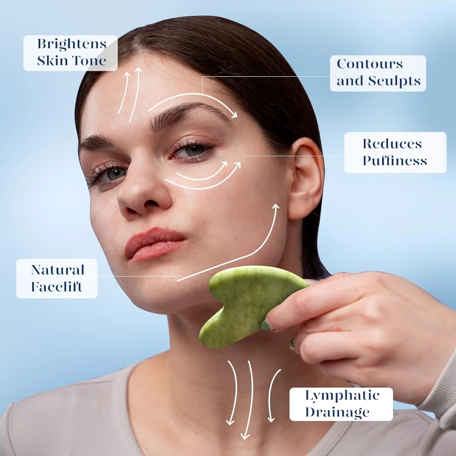 Ice Roller for Face & Gua Sha, Ice Face Roller Reduces Puffiness Skin Toning Devices, Pink