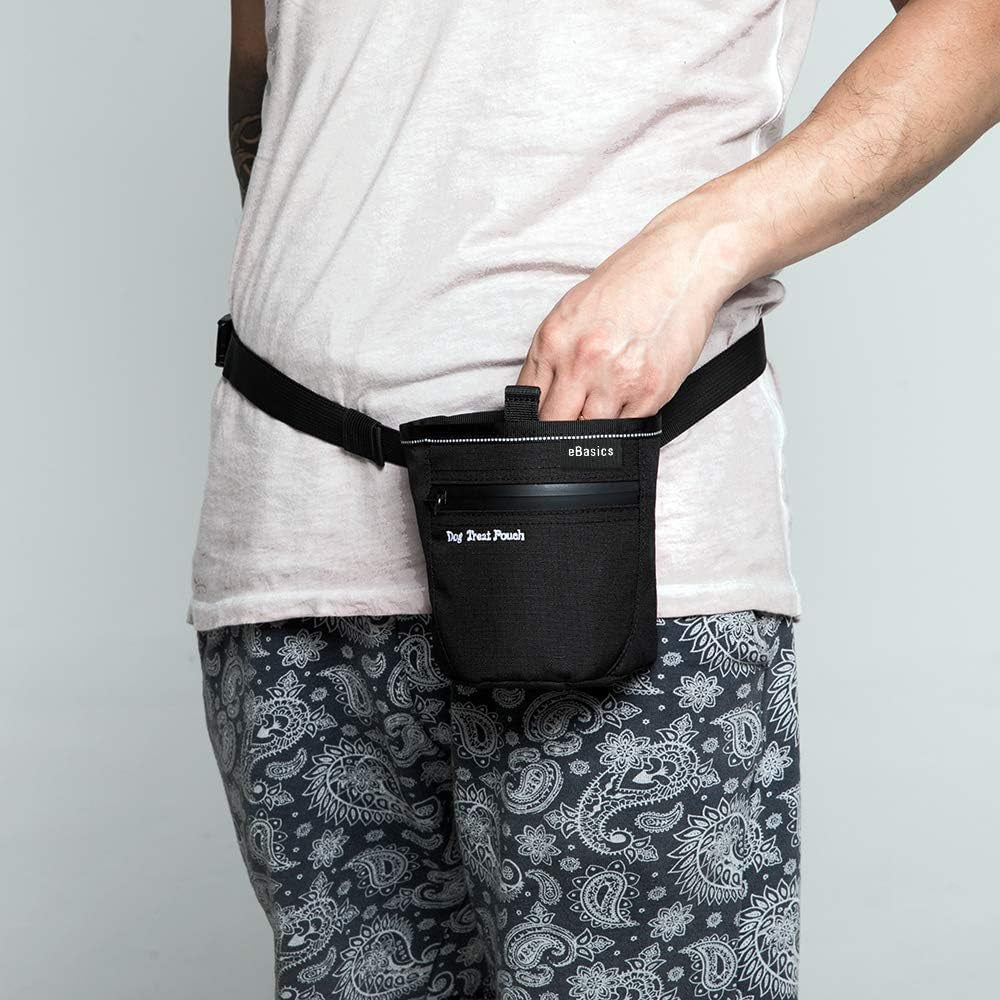 Dog Treat Pouch for Training Doggie Puppy Snack Reward Pouch Bait Bag Pet Treat Carrier Holder with Clip Waist Belt Magnetic Opening
