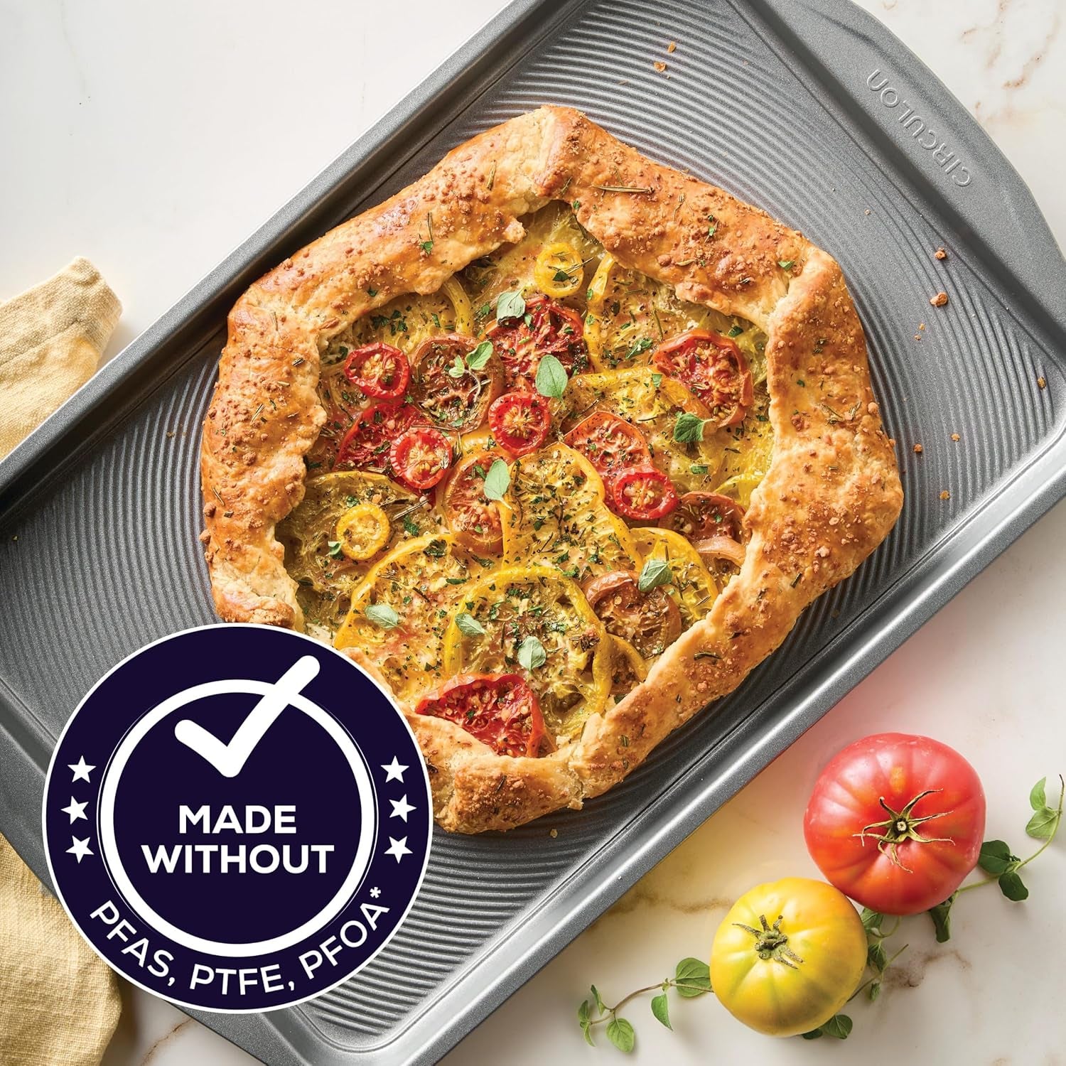 Nonstick Bakeware, Nonstick Cookie Sheet / Baking Sheet - 11 Inch X 17 Inch, Dark Gray