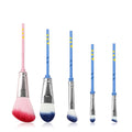 Stich Makeup Brushes Set Collection, Stich Stuff for Girls Women - 5Pcs Blue
