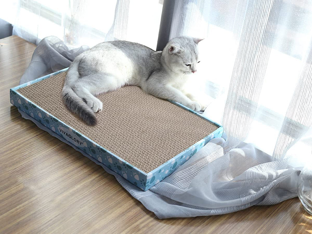 Cat Scratcher Padpal Cat Scratching Board, Cardboard Scratcher with Catnip for Indoor, Flat Scratch Board Scratch Pad Cardboard for Kitten, Extra Wide, 3Pack